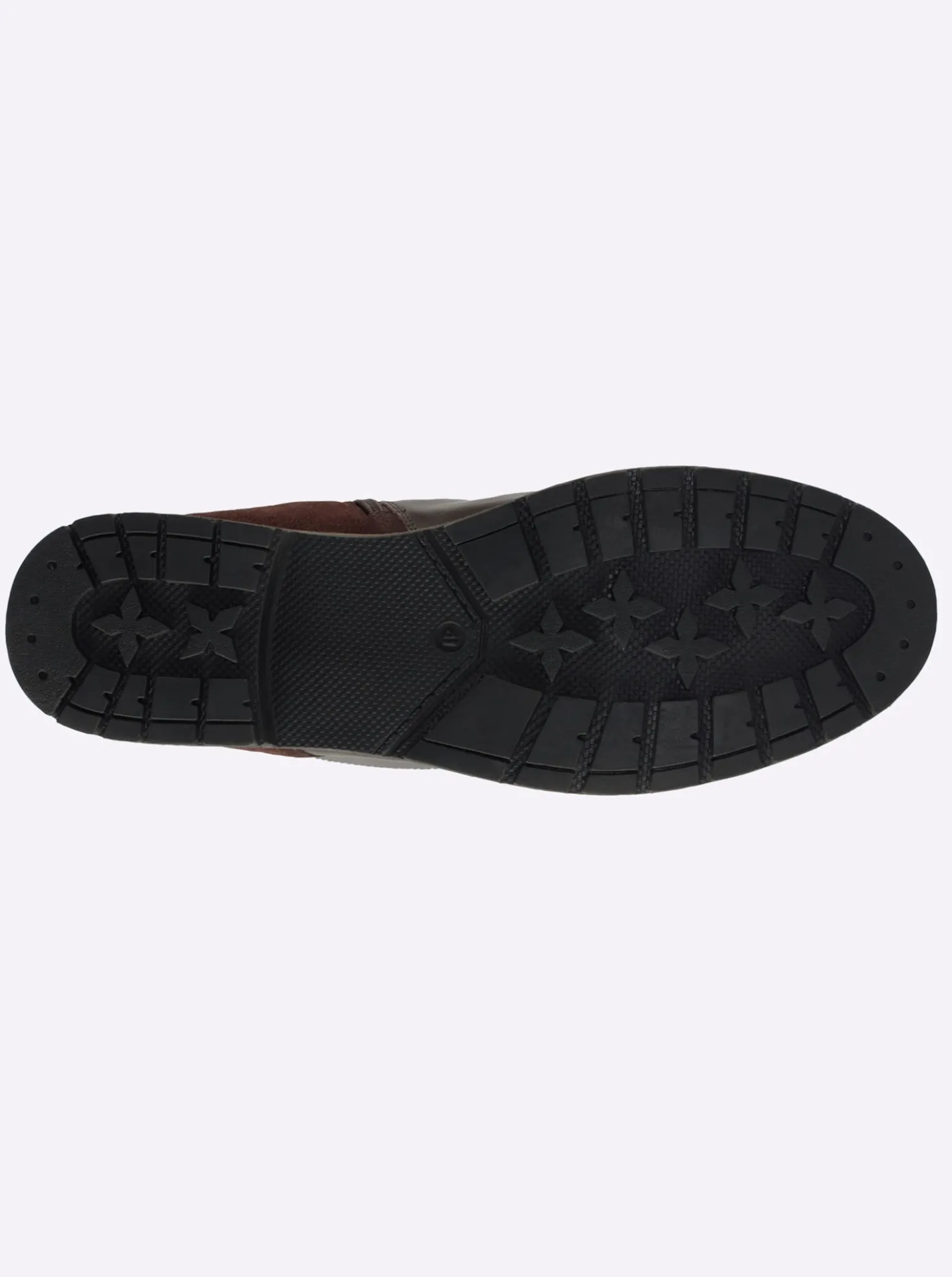 Weitschaftstiefel aus Rinds- und Veloursleder