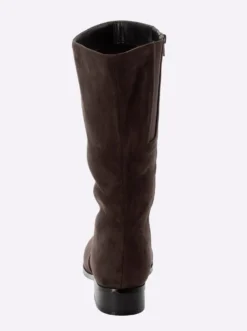 Weitschaftstiefel in Wildleder-Optik