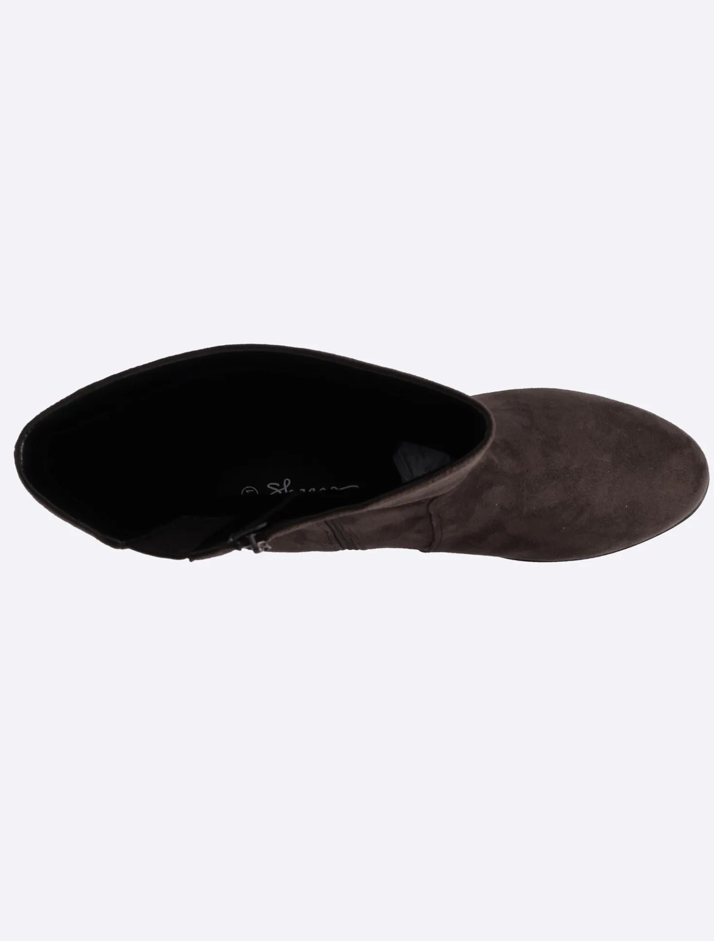 Weitschaftstiefel in Wildleder-Optik