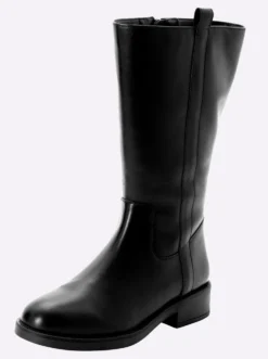 Weitschaftstiefel mit Zierlaschen