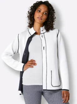 Wendejacke aus Jacquard-Feinstrick