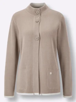 Wendejacke aus Jacquard-Feinstrick