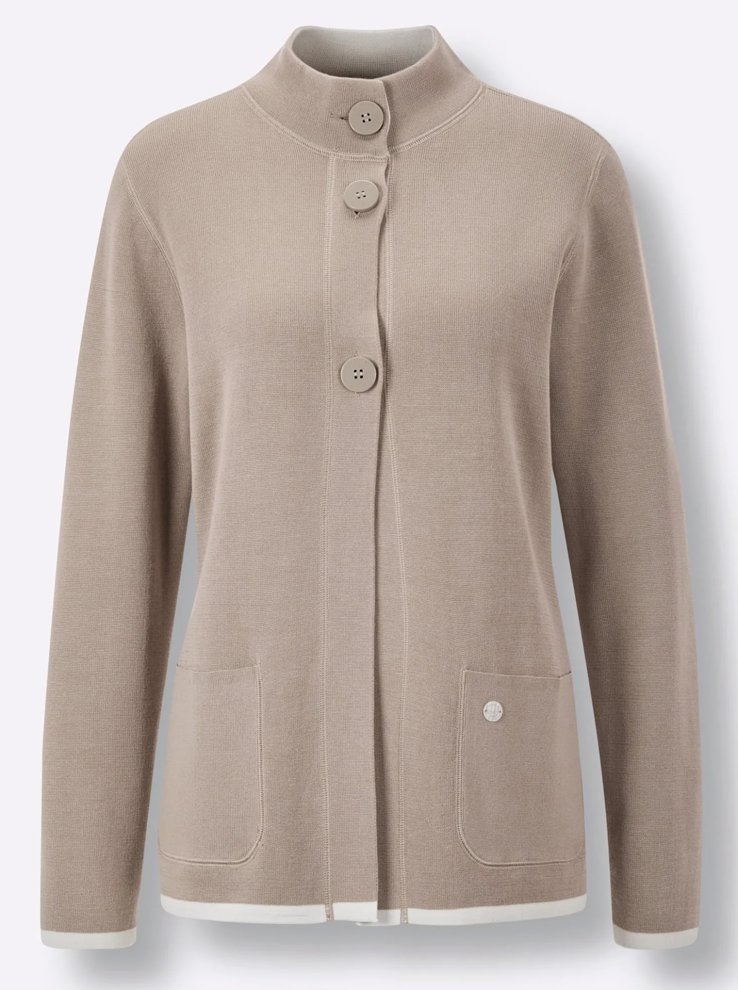 Wendejacke aus Jacquard-Feinstrick