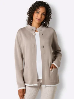 Wendejacke aus Jacquard-Feinstrick