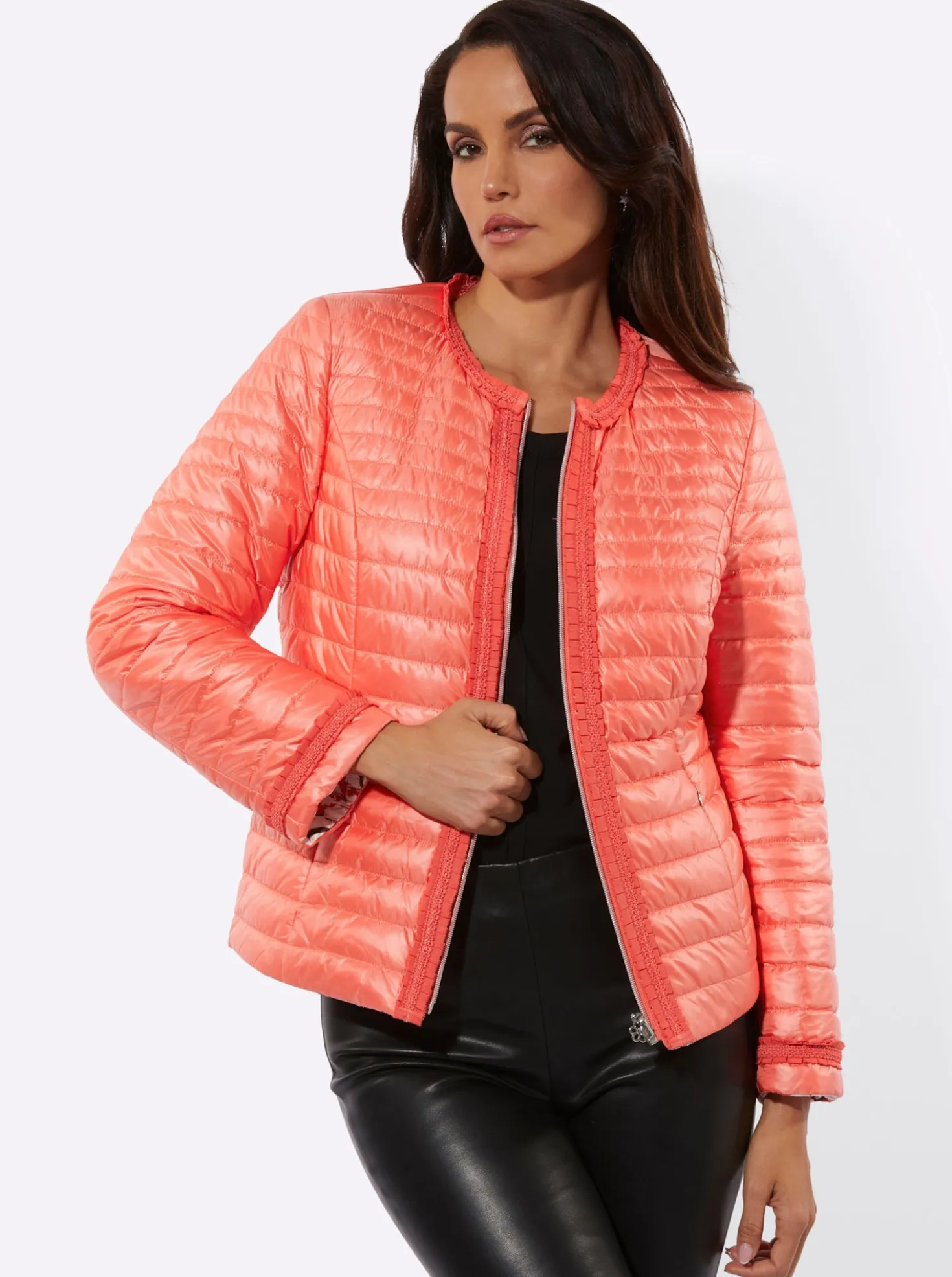 Wendejacke mit Quersteppung