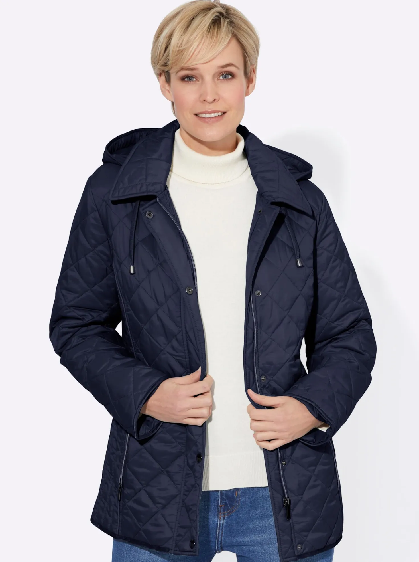 Winterjacke mit Schlingenknopf-Verschluss