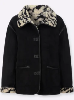 Winterjacke mit Teddyfleece-Futter