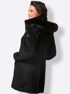 Wolljacke mit Kontrast-Innenfutter
