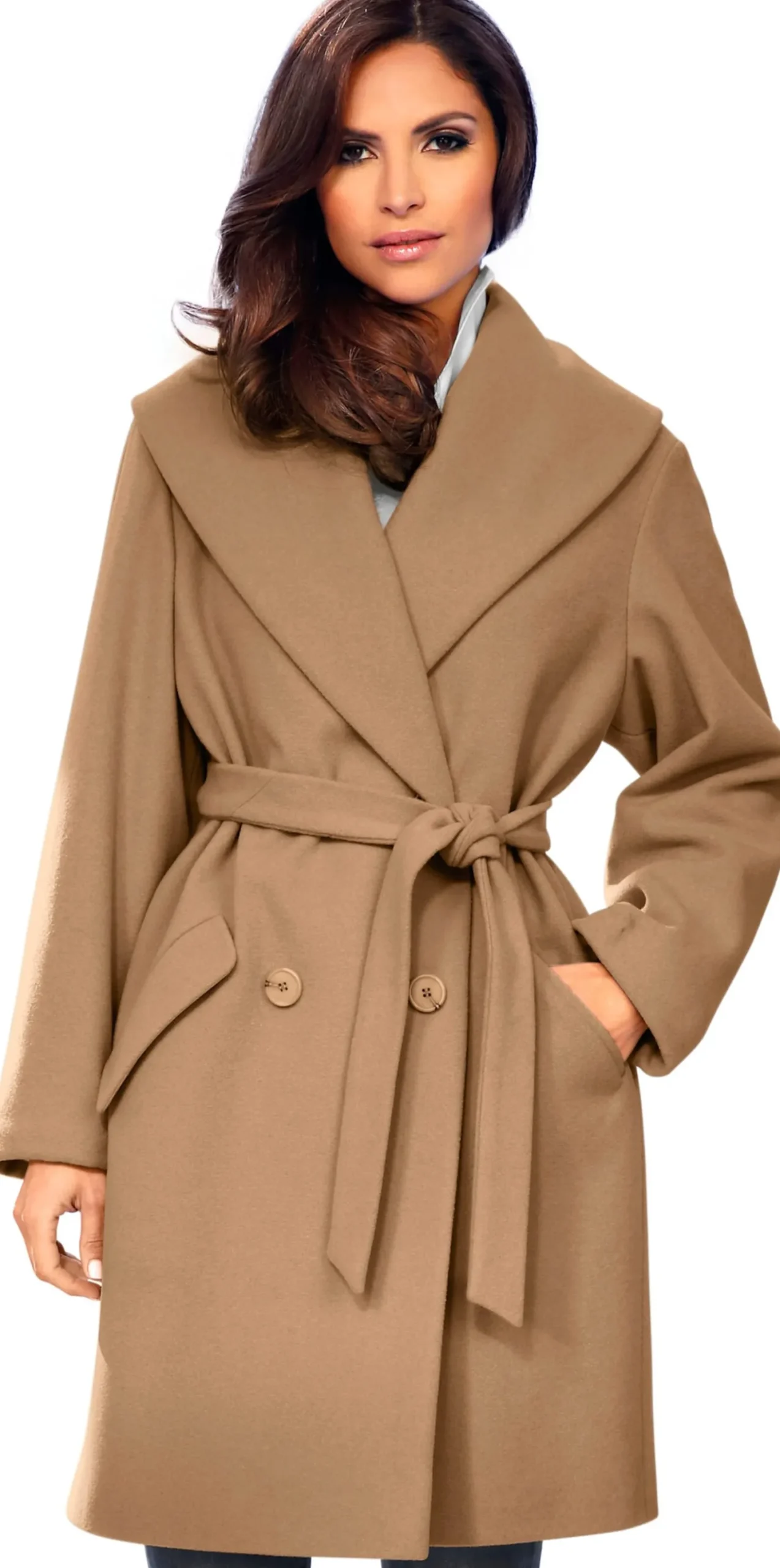 Wolljacke mit Schalkragen