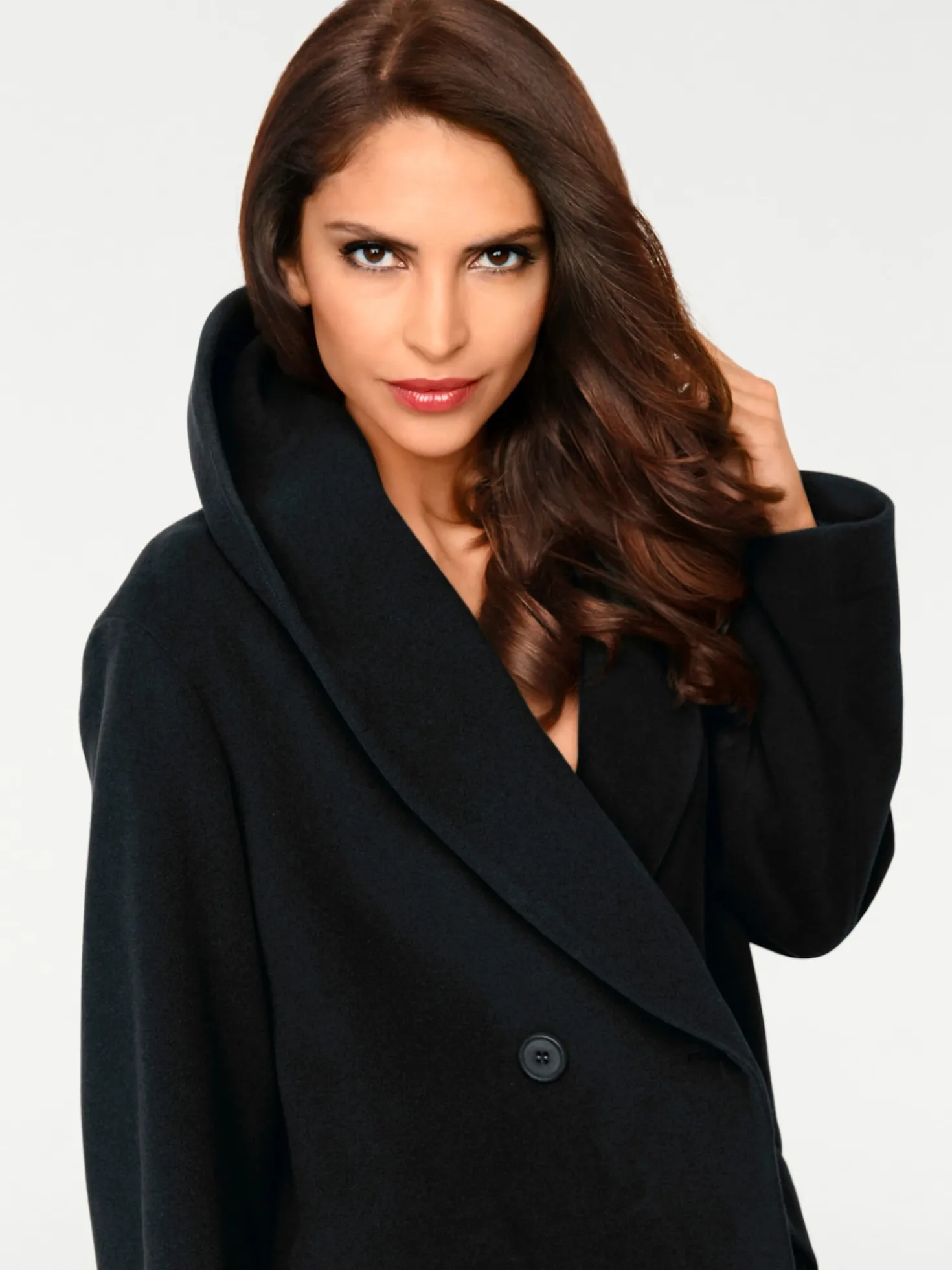 Wolljacke mit Schalkragen