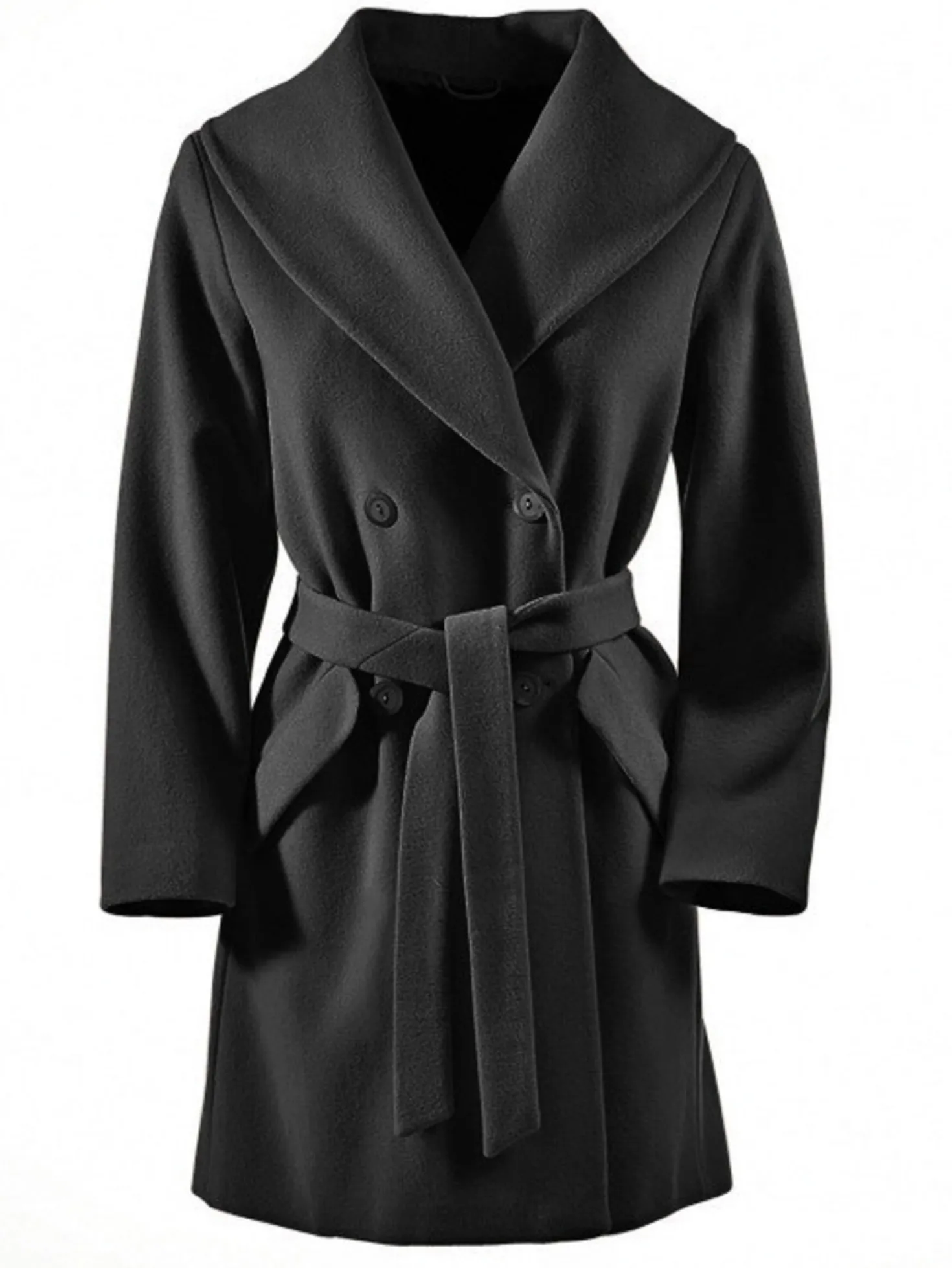 Wolljacke mit Schalkragen