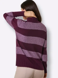 Wollpullover mit Paillettengarn