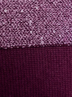 Wollpullover mit Paillettengarn
