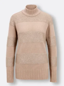 Wollpullover mit Paillettengarn